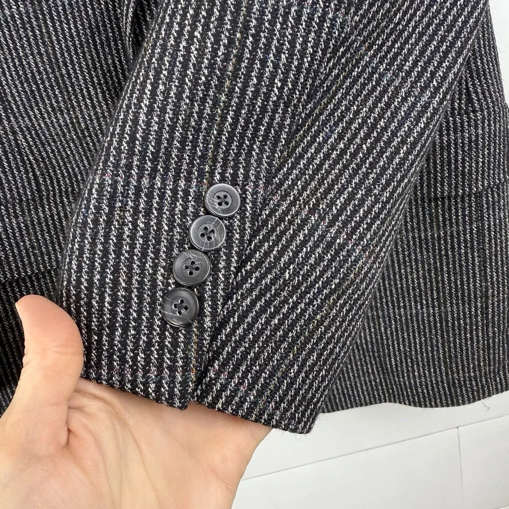 VTG 80s Christian Dior Monsieur Men 40L Pinstripe Blazer USA‎